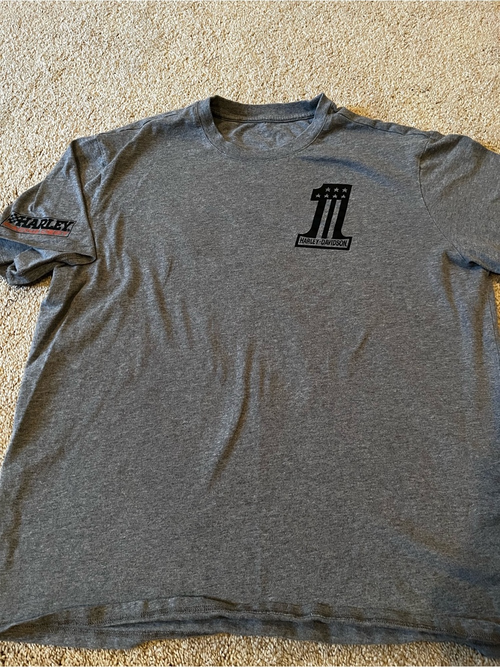 Harley-Davidson Gray Short Sleeve Logo Tee